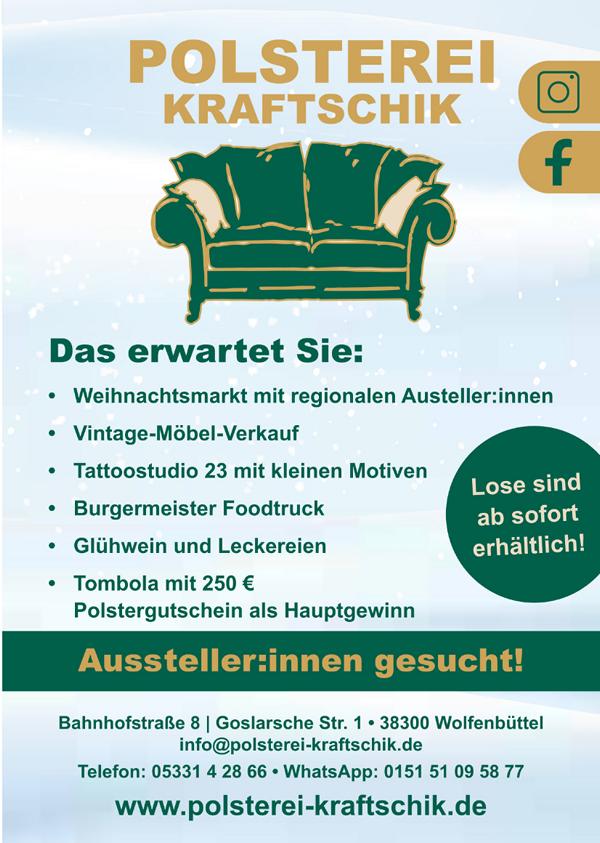 Winter Wonder Day Termin Polsterei Kraftschik Wolfenbüttel 14.12.2024 von 14 bis 20 Uhr